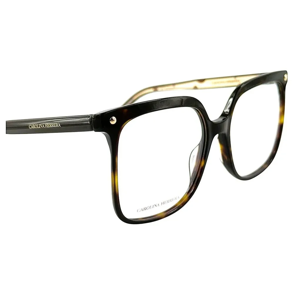 Carolina Herrera CH0011 Womens Plastic Eyeglass Frame 086 Havana 54-17 w Case